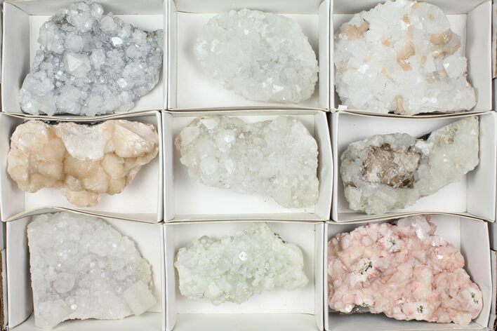 Mixed Indian Mineral & Crystal Flat - Pieces #95615